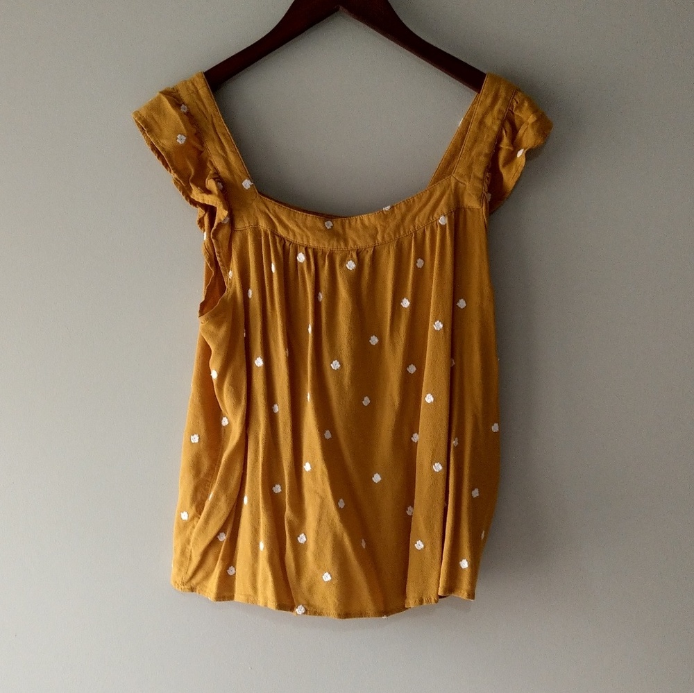 Universal Thread Large Mustard Yellow Polka Dot